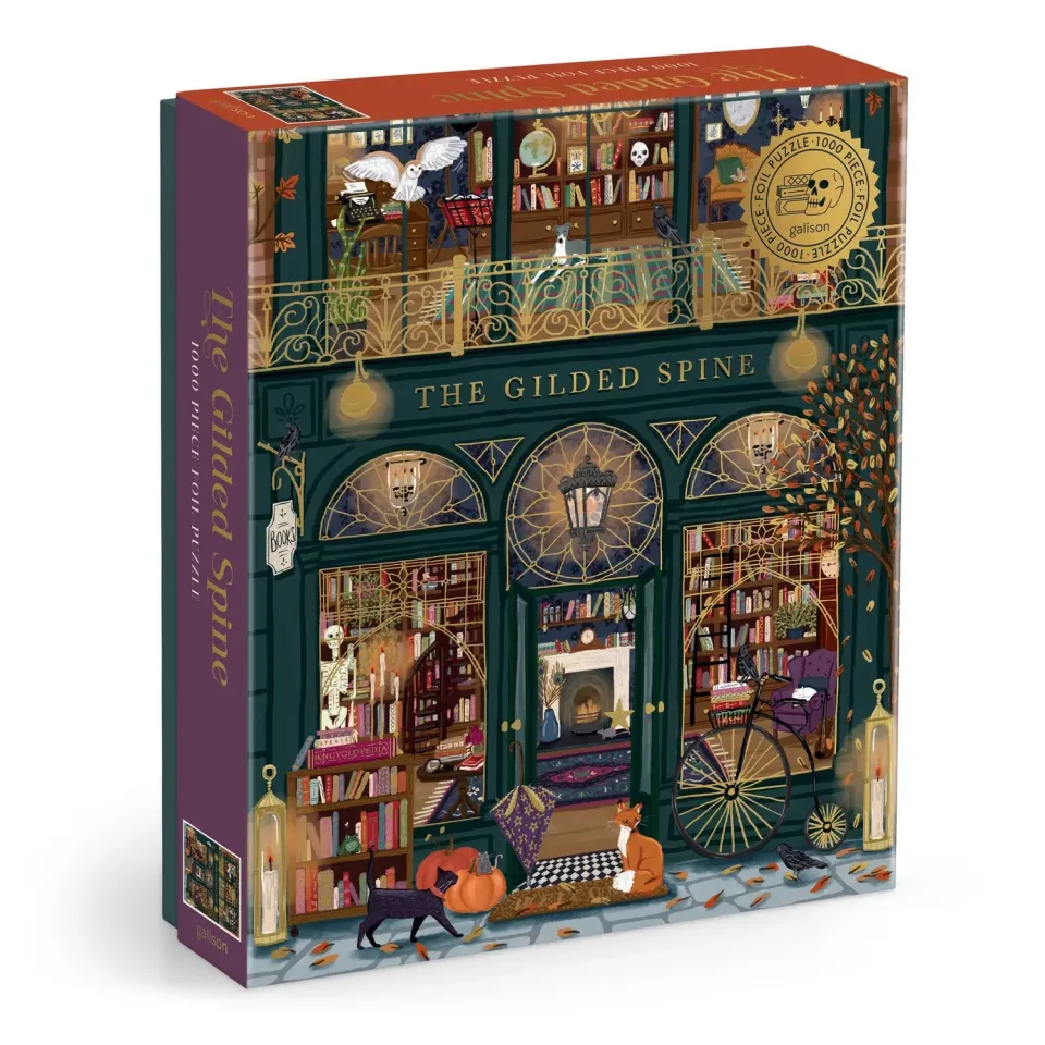 Galison Sally Wilson The Gilded Spine puslespil 1000 brikker folie