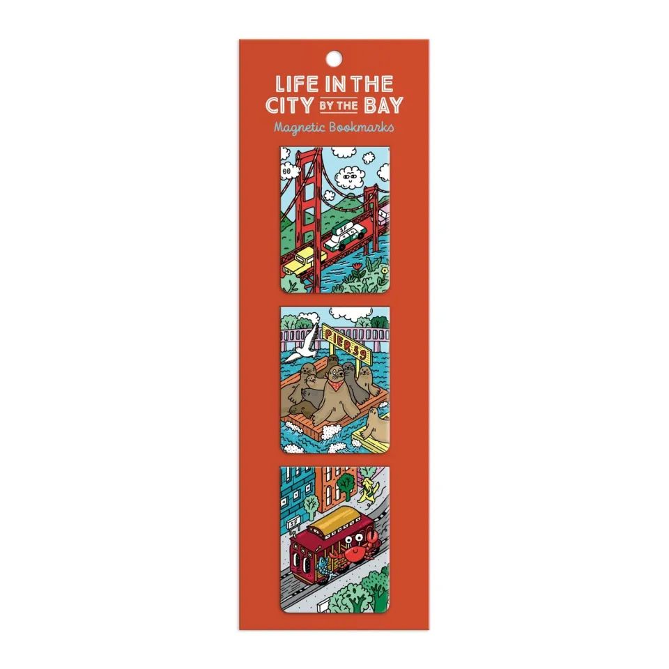 Good Puzzle Co. Life In The City bogmærker 3-pak magnetiske San Francisco