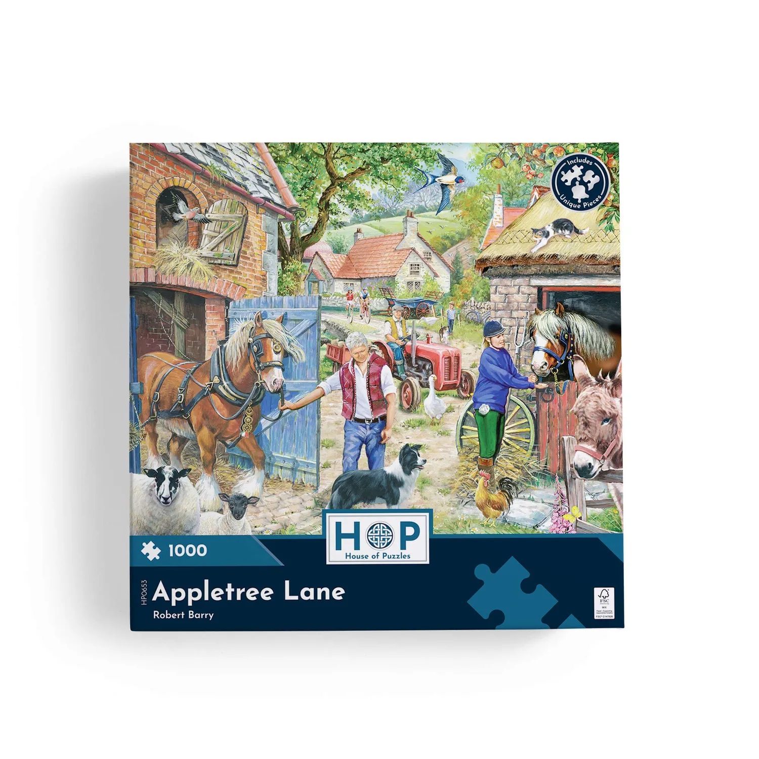 House of Puzzles Appletree Lane 1000 brikker puslespil landidyl