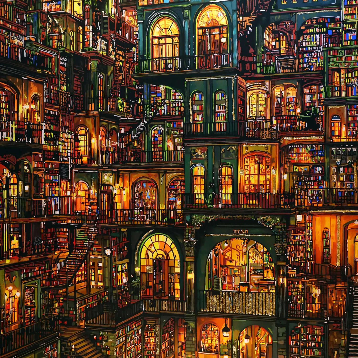 House of Puzzle Untold Stories puslespil 1000 brikker bibliotek