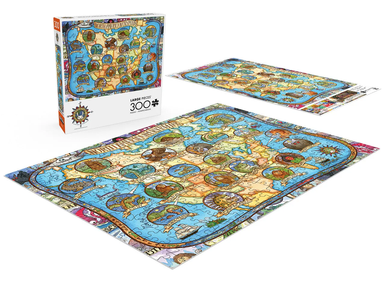 Buffalo Games Cryptids of North America puslespil 300 store brikker