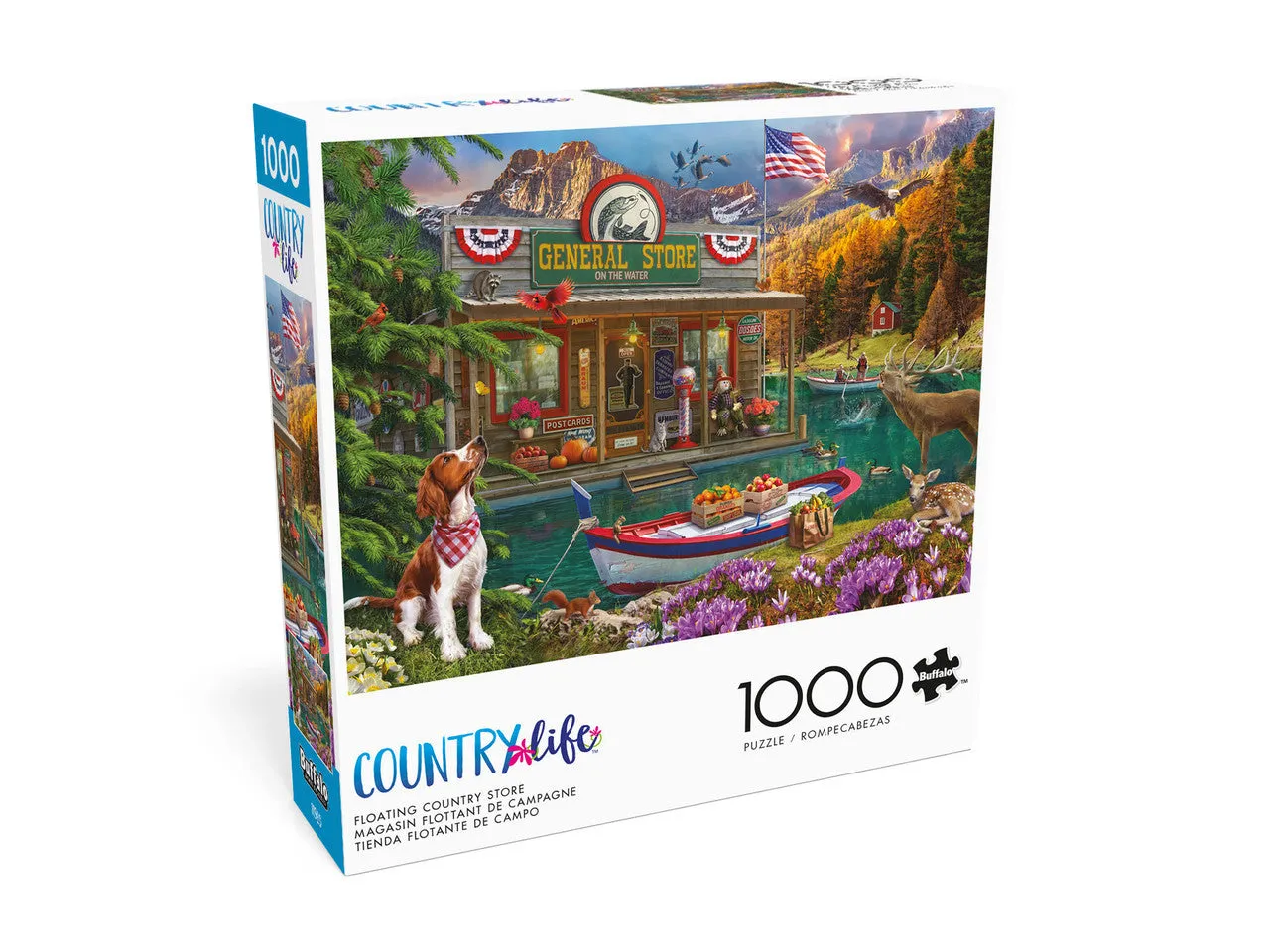 Buffalo Games Country Life Floating Store puslespil 1000 sømotiv