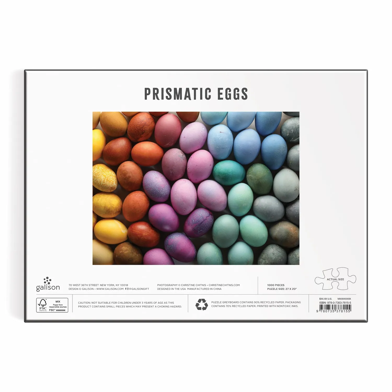 Galison Prismatic Eggs puslespil 1000 brikker påskeæg