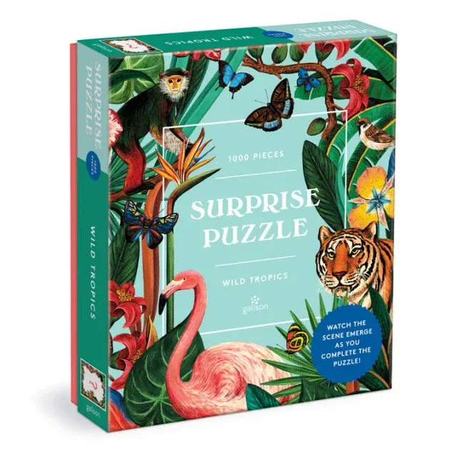 Galison Wild Tropics surprise puslespil 1000 brikker jungle