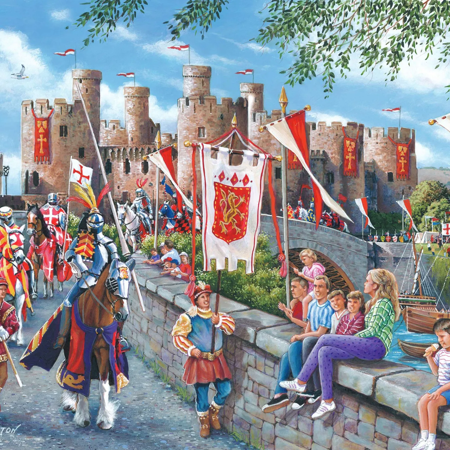 House of Puzzle Castell Conwy puslespil 1000 brikker slot