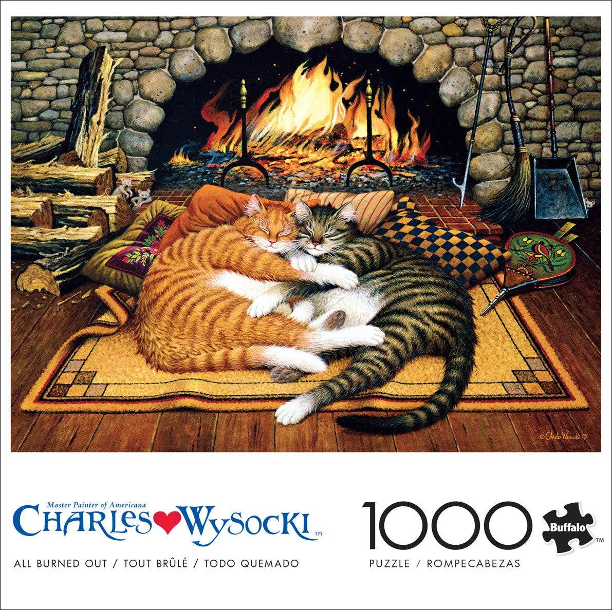 Buffalo Games Charles Wysocki All Burned Out puslespil 1000 brikker katte