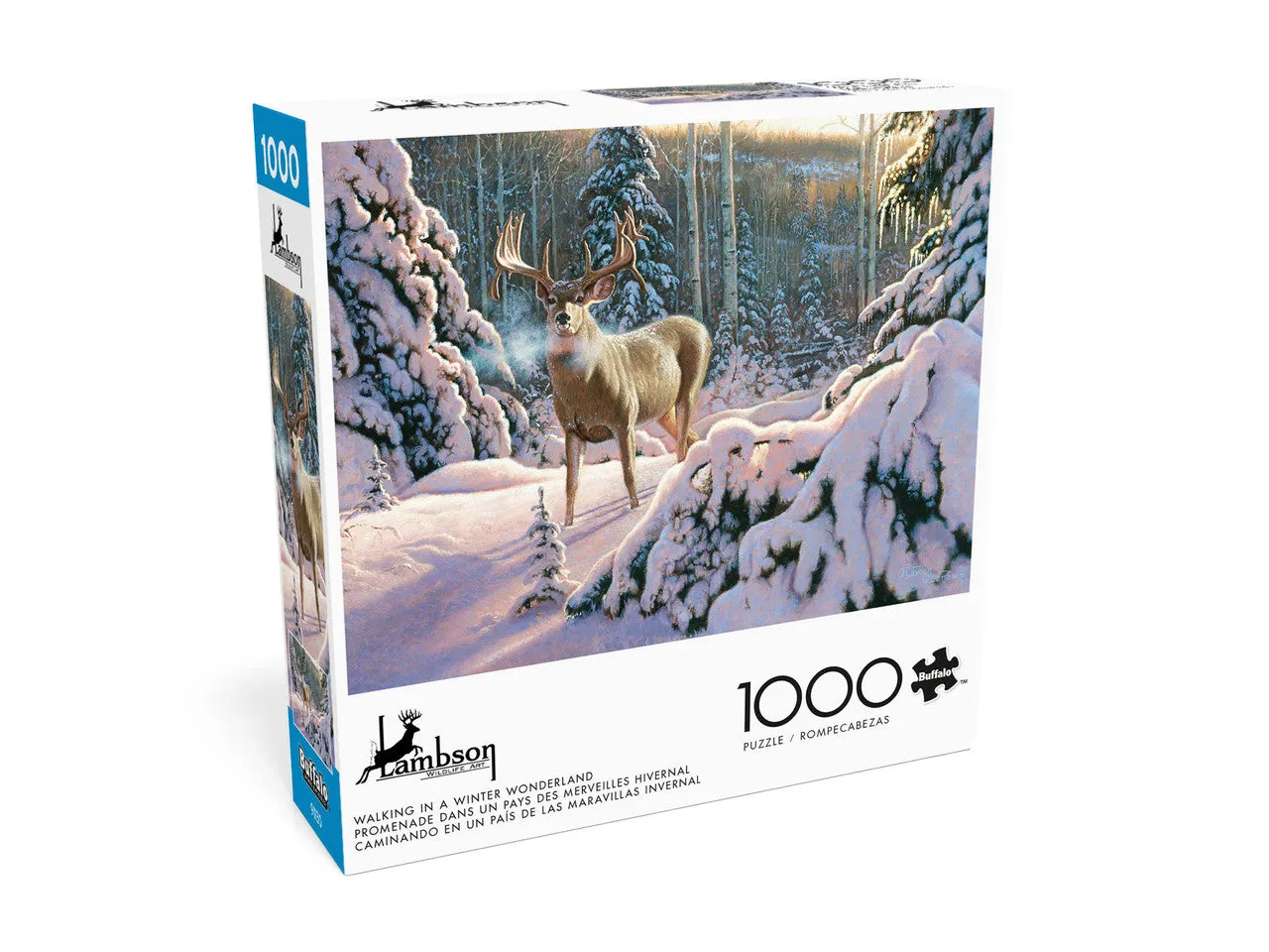 Buffalo Games Walking Winter Wonderland puslespil 1000 brikker