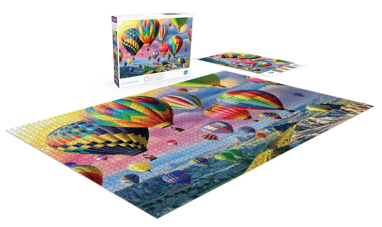 Buffalo Games Up, Up and Away puslespil 2000 brikker luftballoner