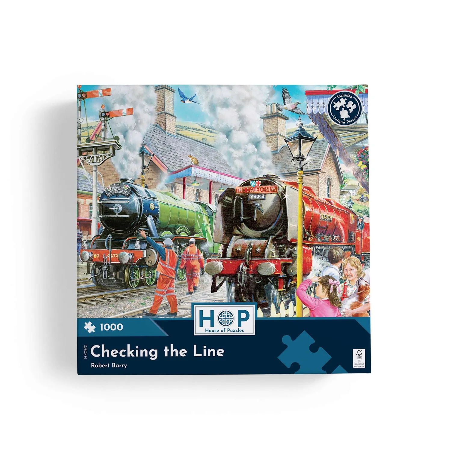 House of Puzzles Checking the Line puslespil 1000 brikker tog
