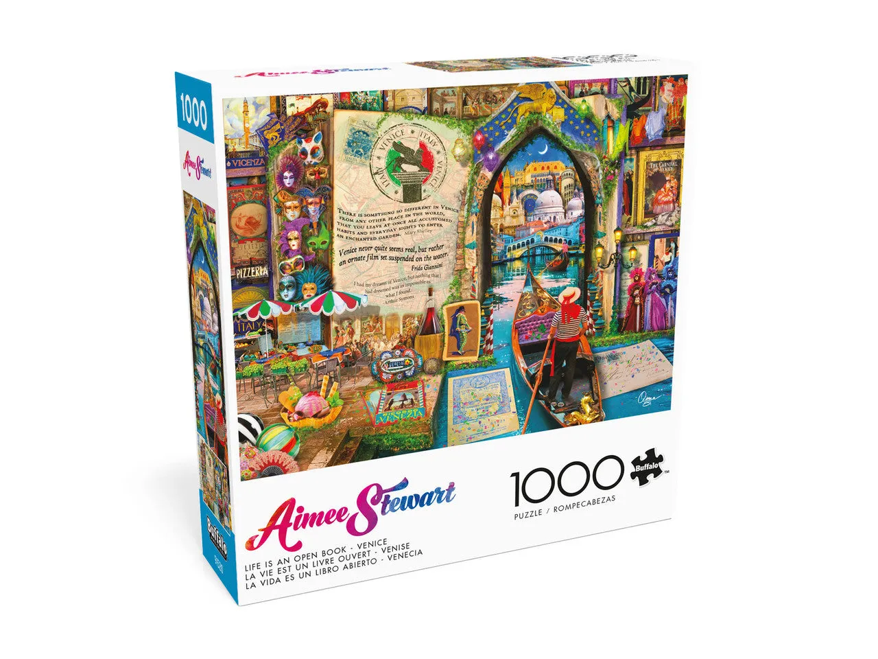 Buffalo Games Aimee Stewart Venice puslespil 1000 brikker Venedig