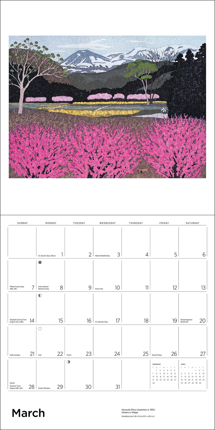 Pomegranate Serenity Ohtsu vægkalender 2027