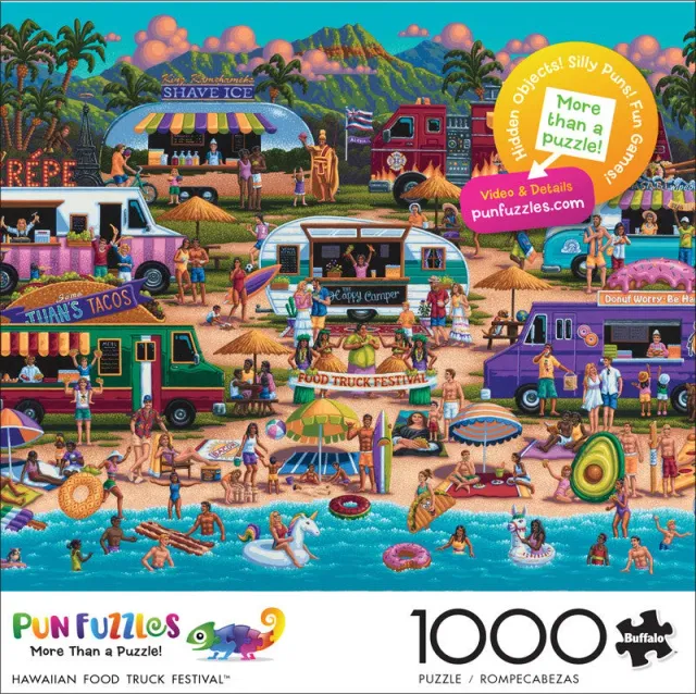 Buffalo Games Pun Fuzzles Hawaiian Food Truck puslespil 1000 brikker