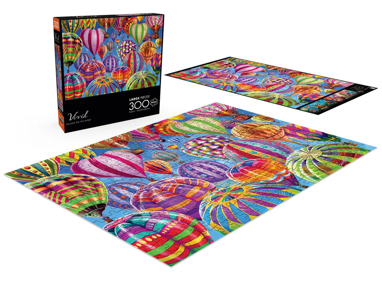Buffalo Games Vivid Sailing on the Wind puslespil 300 balloner