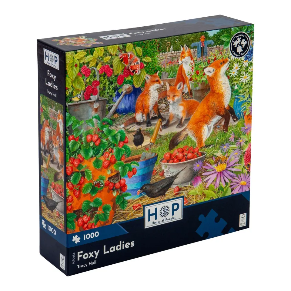 House of Puzzles Foxy Ladies puslespil 1000 brikker ræv