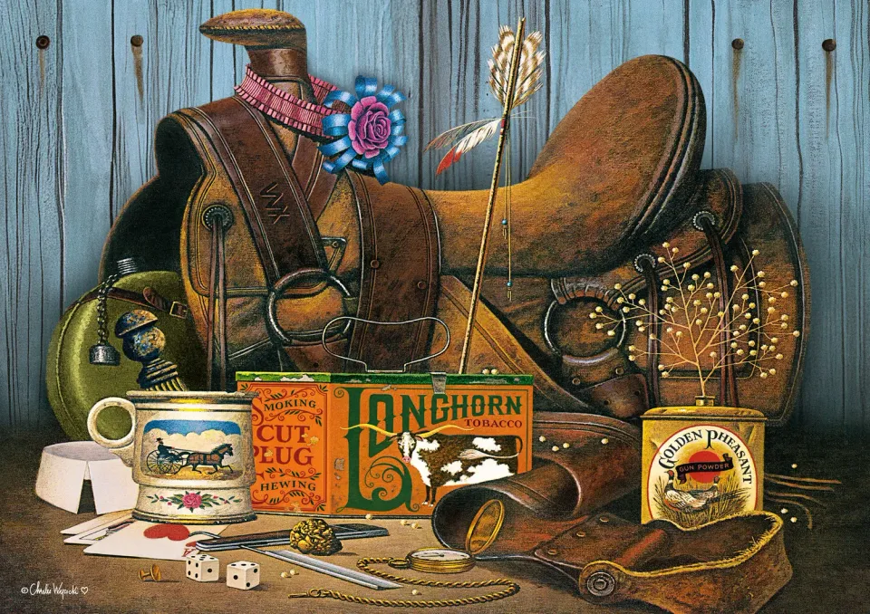 Buffalo Games Charles Wysocki Cowboy Treasures puslespil 300 brikker