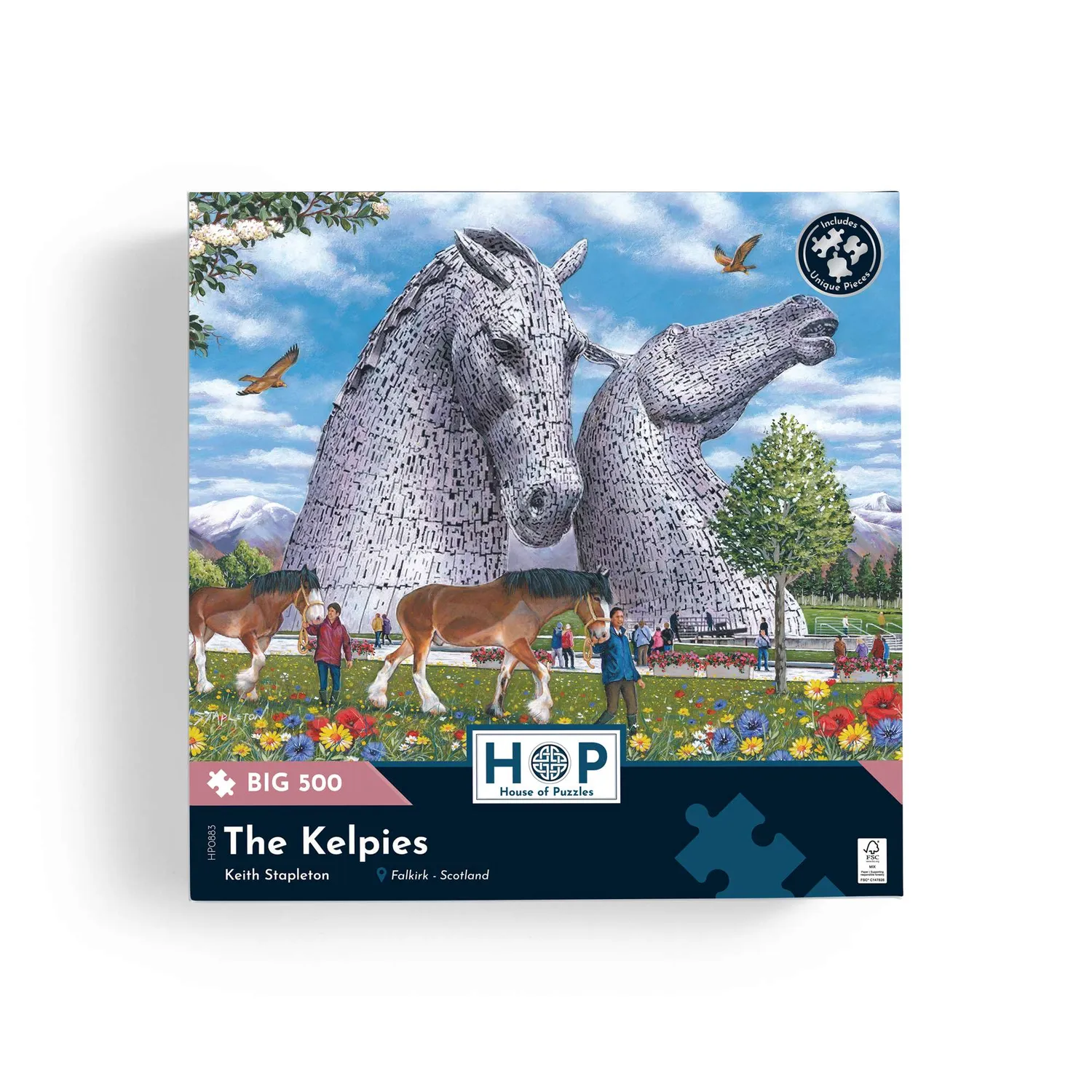 House of Puzzles BIG The Kelpies puslespil 500 brikker Skotland