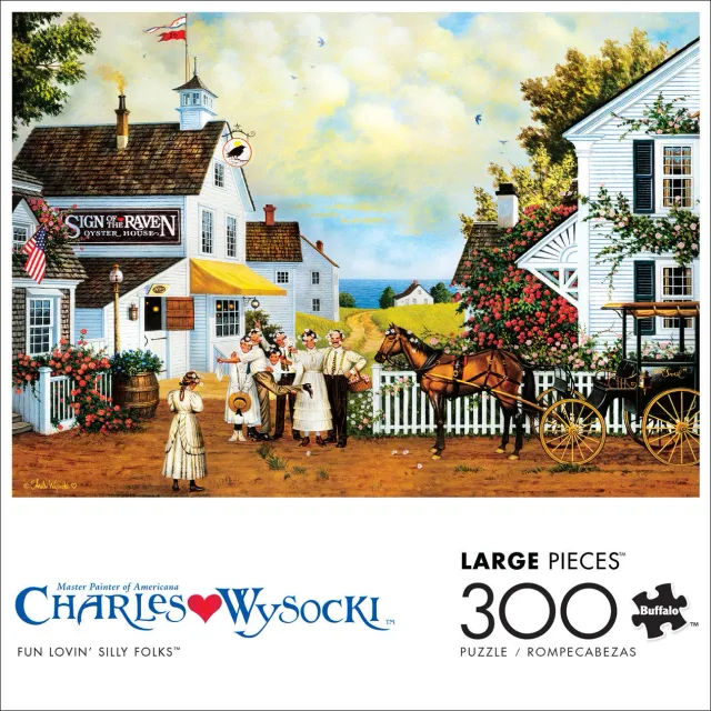 Buffalo Games Charles Wysocki Fun Lovin Silly Folks puslespil 300 brikker store