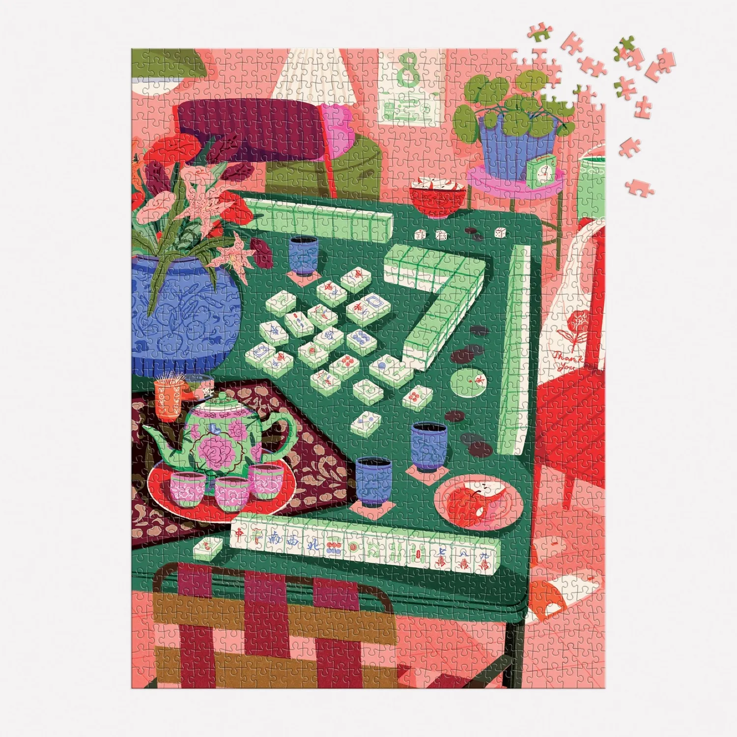 Good Puzzle Co. Mahjong Social puslespil 1000 brikker spilmotiv
