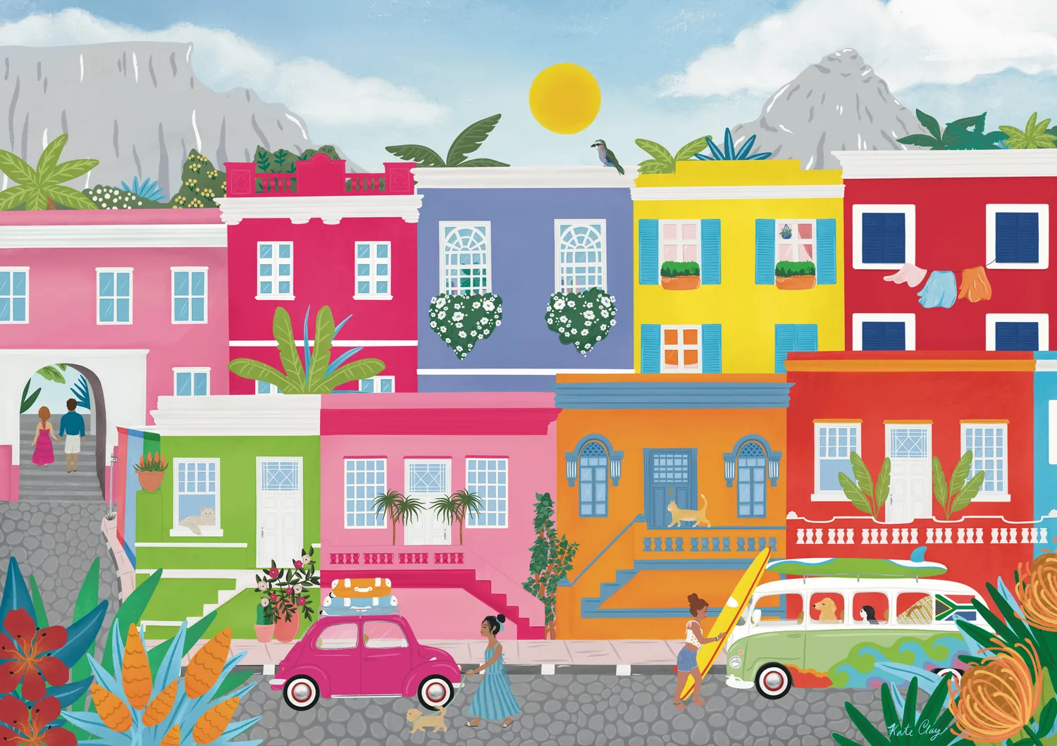 Olleo Bo-Kaap Mosaic puslespil 1000 brikker Cape Town