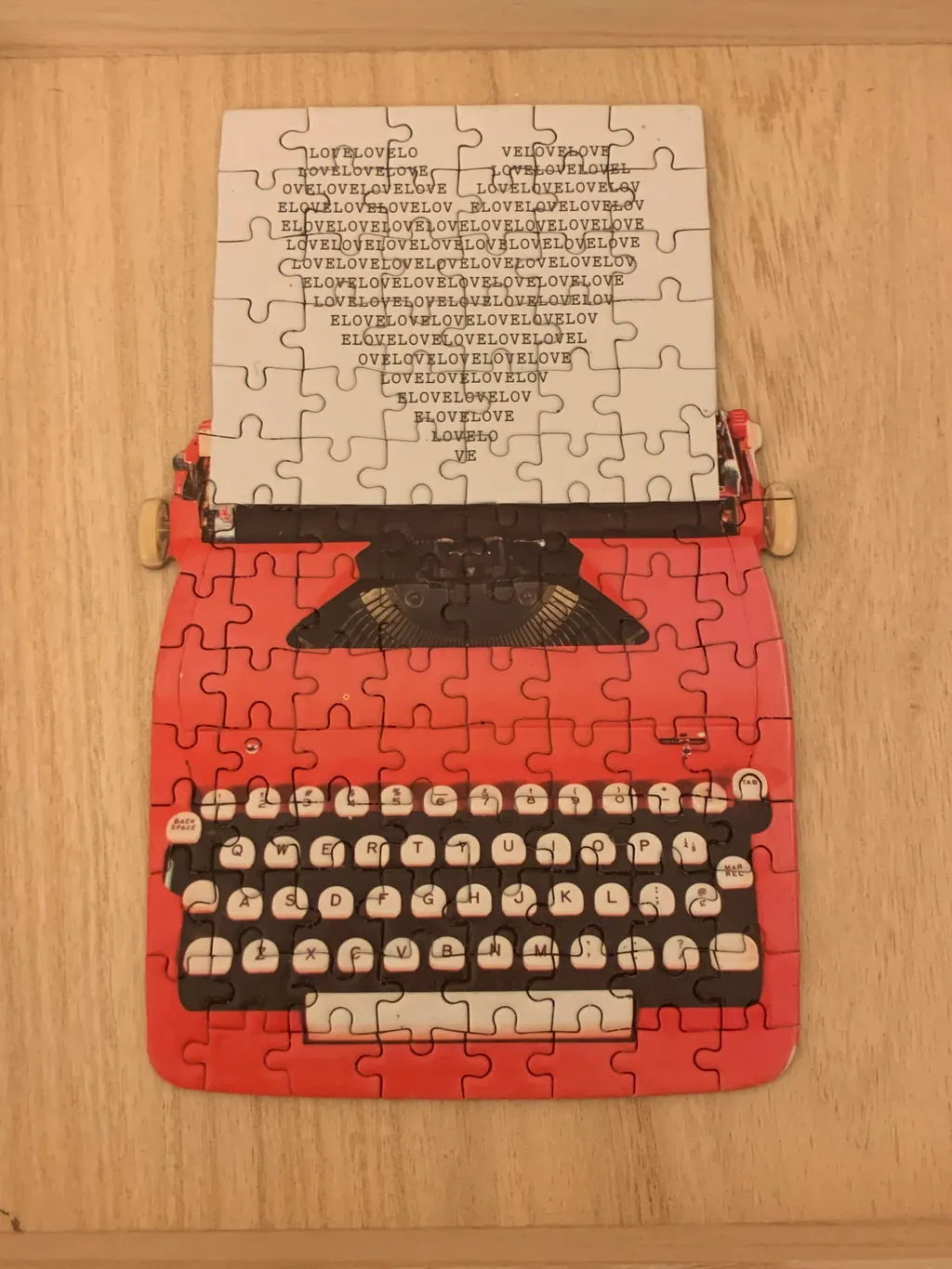Good Puzzle Co. Just My Type skrivemaskine minipuslespil 100 brikker