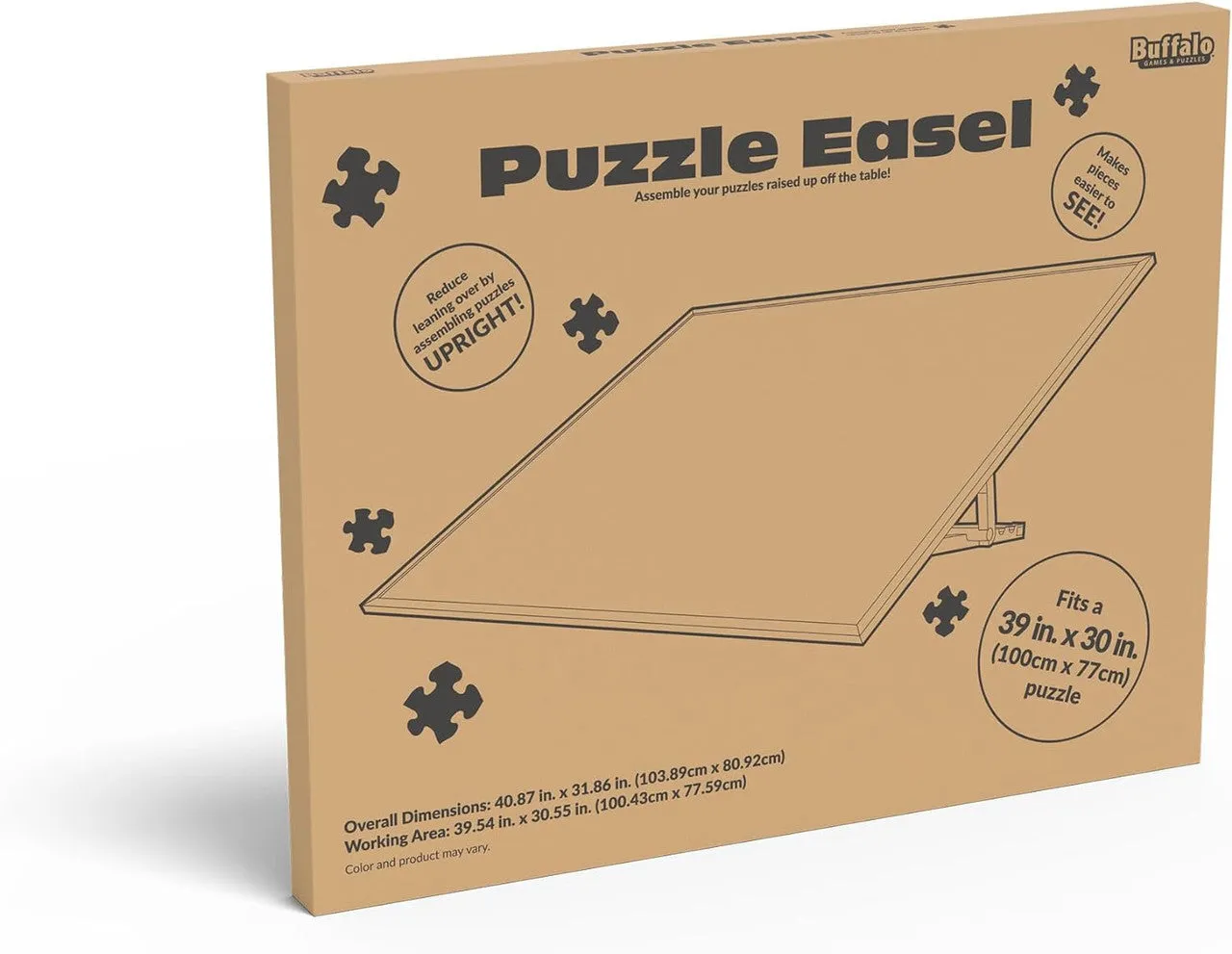 Buffalo Games puslebord træ op til 2000 brikker staffeli