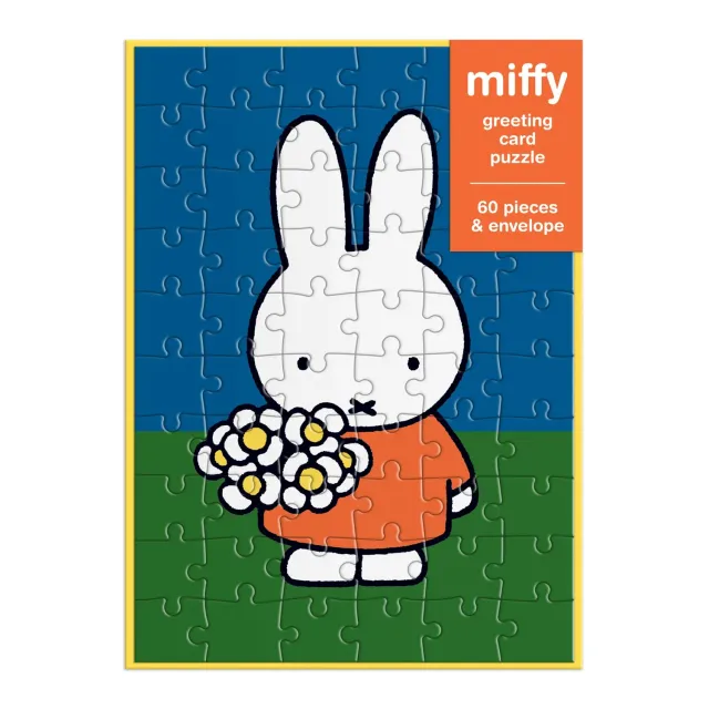 Galison Miffy With Flowers puslespil 60 brikker kort