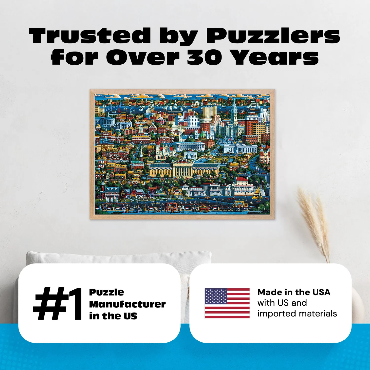 Buffalo Games Philadelphia puslespil 2000 brikker bymotiv