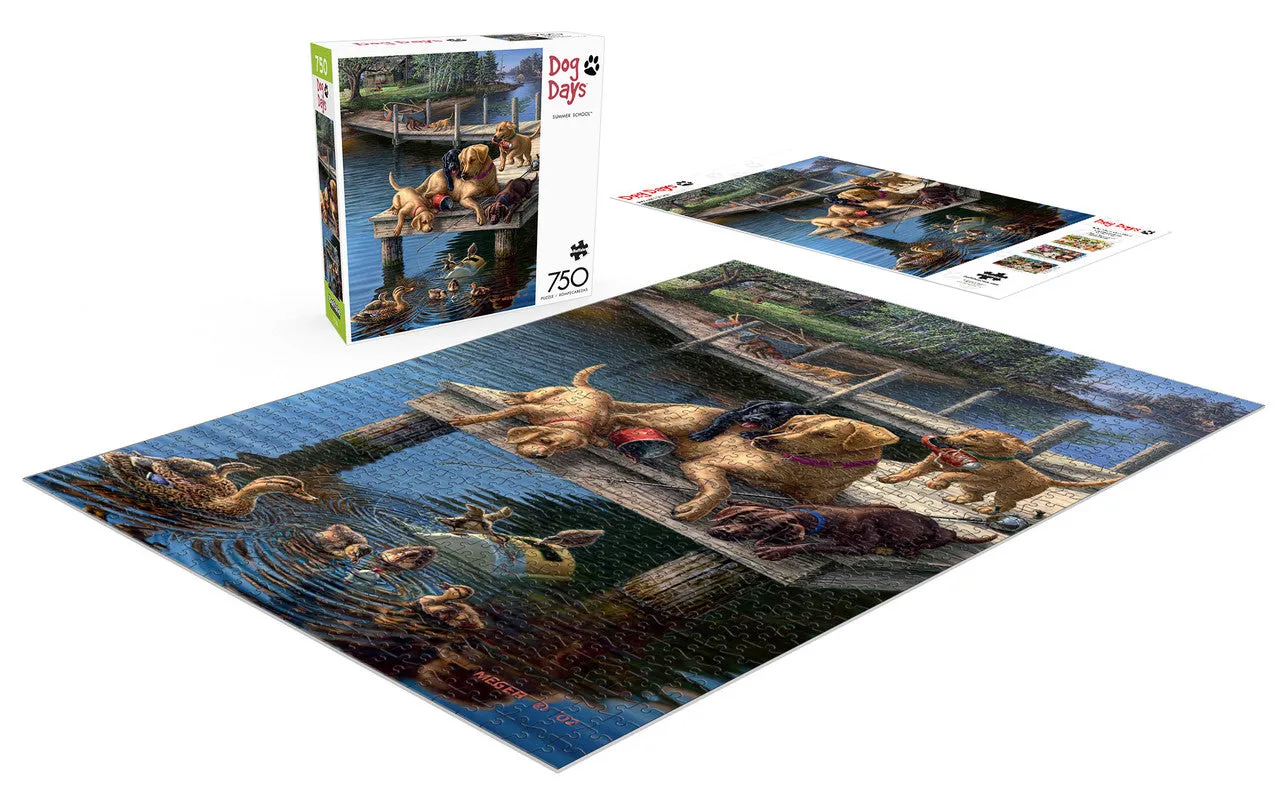 Buffalo Games Dog Days Summer School puslespil 750 brikker hunde
