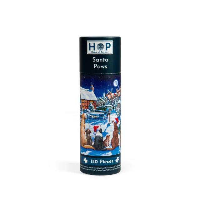 House of Puzzles Santa Paws puslespil 150 brikker tube jul