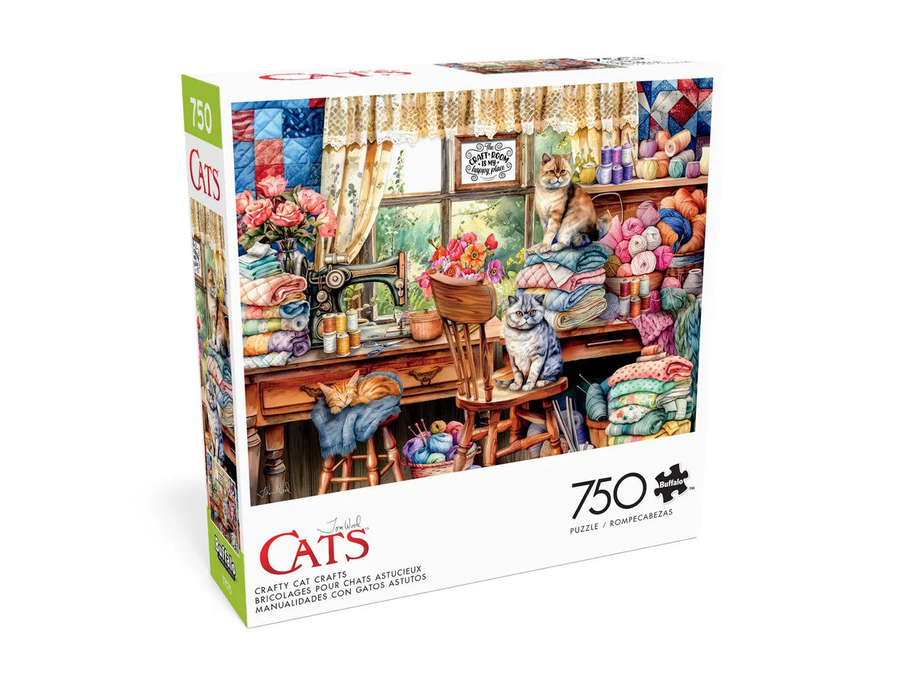 Buffalo Games Cats Crafty Cat Crafts puslespil 750 brikker katte