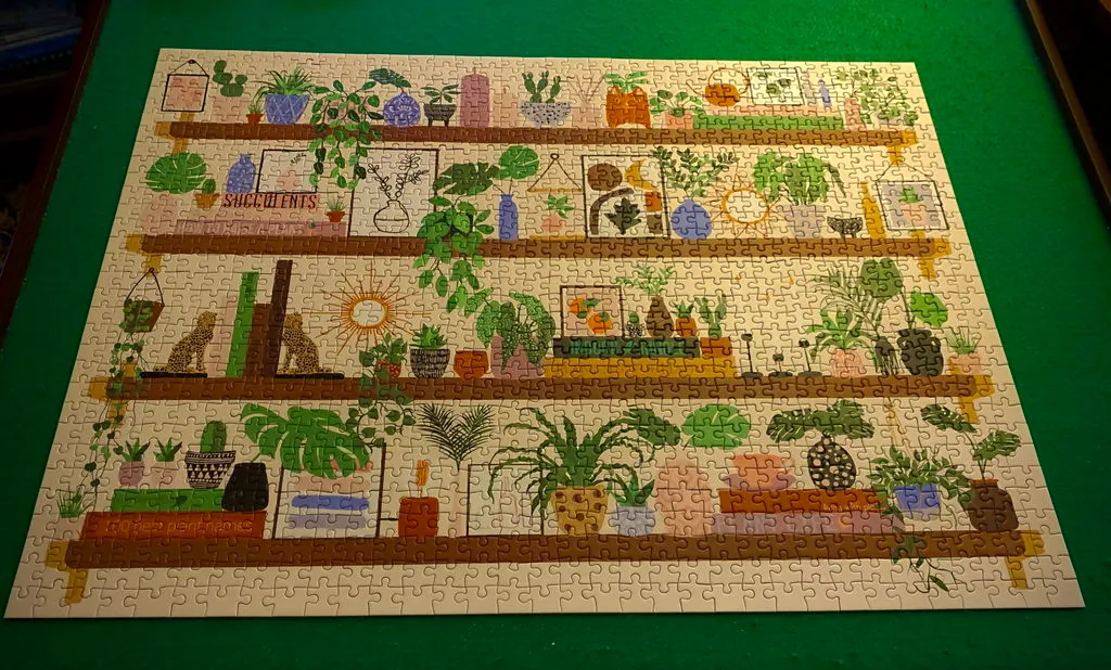 Good Puzzle Co. Plant Shelfie puslespil 1000 brikker planter