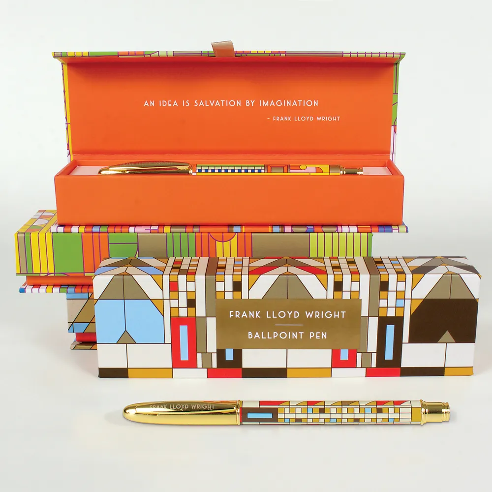 Galison Frank Lloyd Wright Saguaro kuglepen gaveæske sort