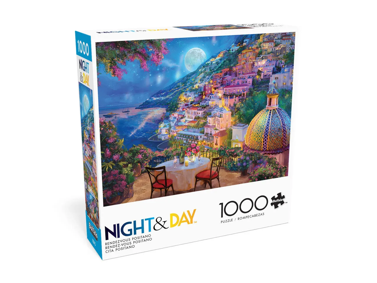 Buffalo Games Night Day Rendezvous Positano puslespil 1000 Italien