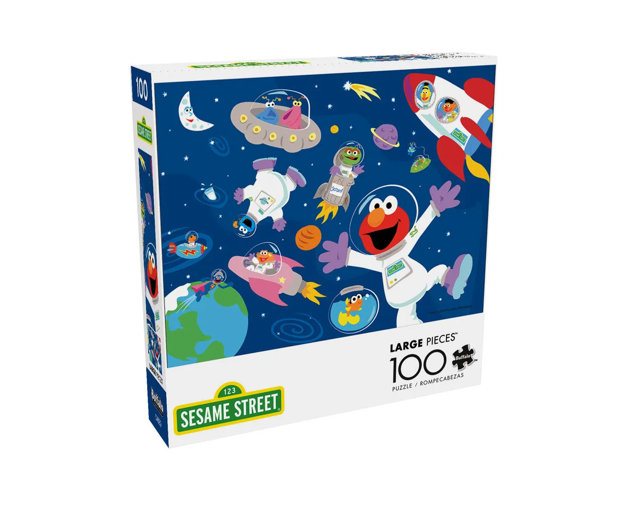 Buffalo Games Sesame Street in Space puslespil 100 store brikker