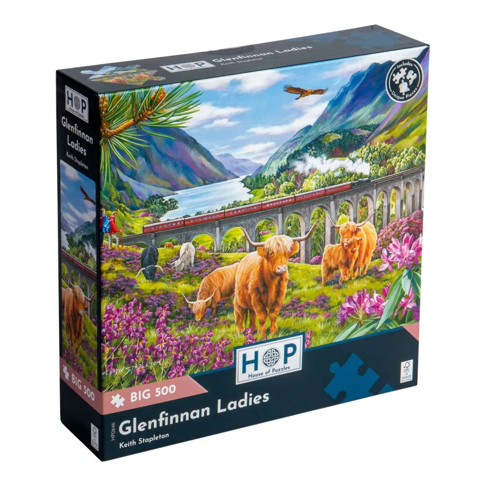 House of Puzzle BIG Glenfinnan Ladies puslespil 500 brikker XXL