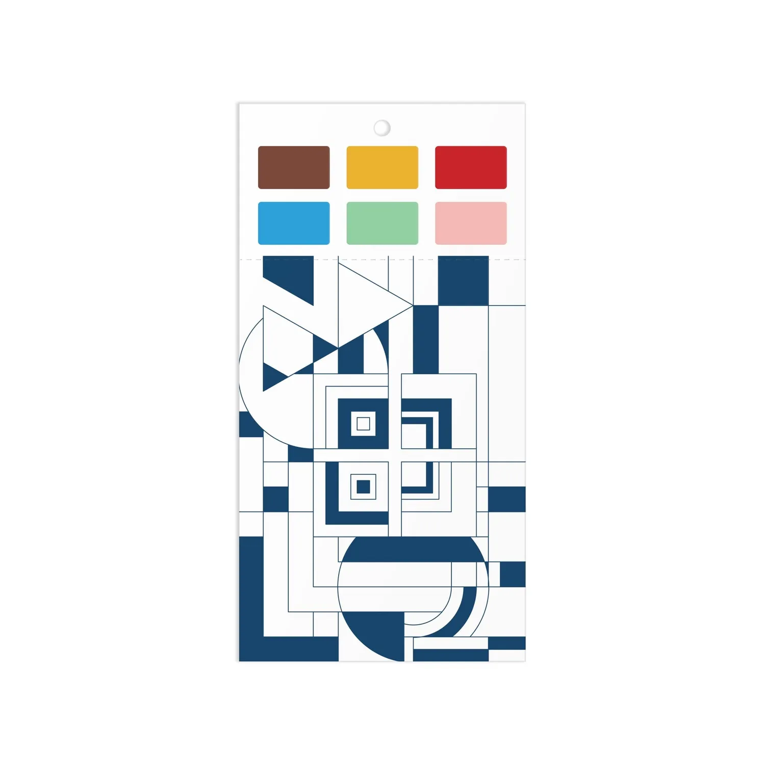 Good Puzzle Co. Frank Lloyd Wright malesæt 6 kort geometri