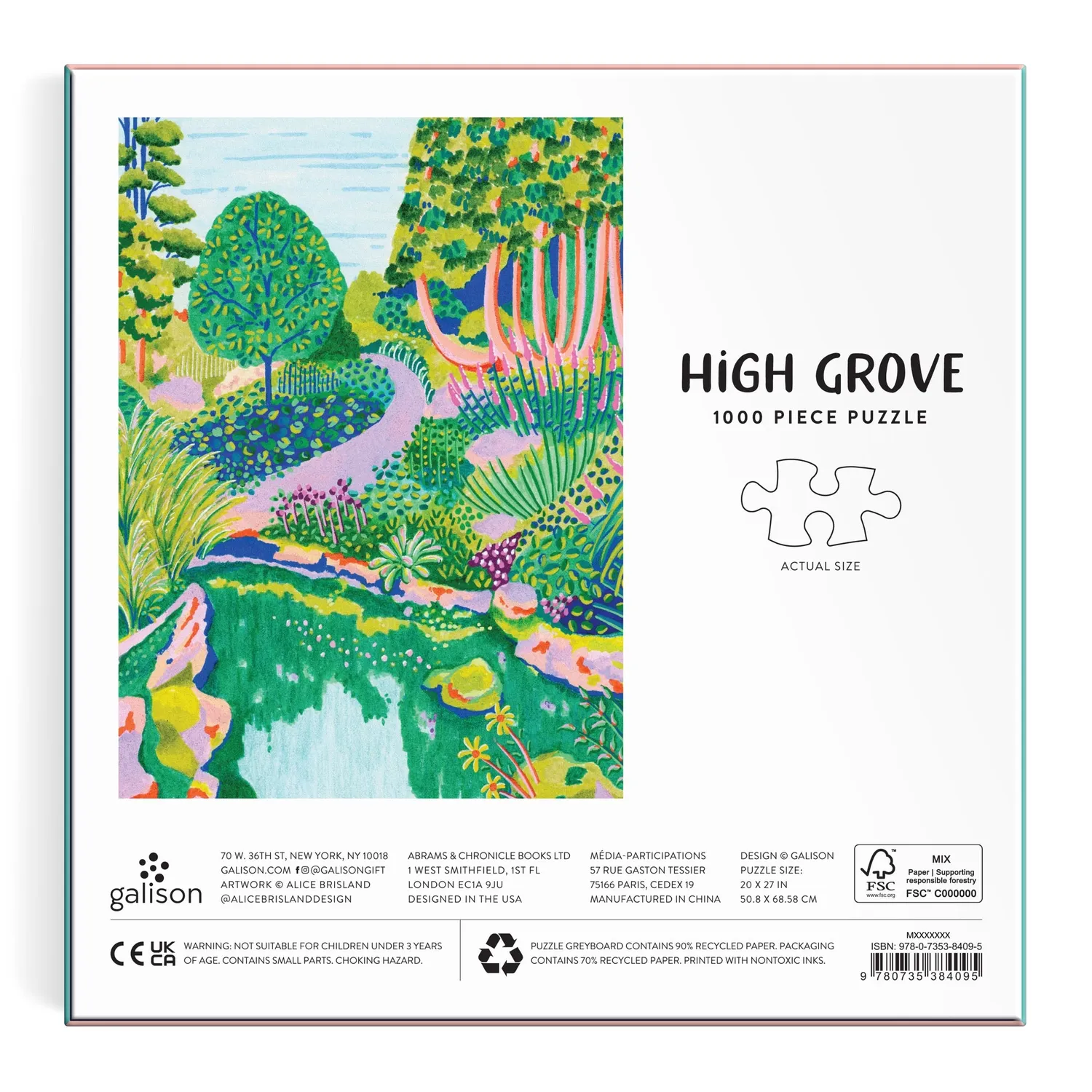Good Puzzle Co. High Grove puslespil 1000 brikker grøn natur