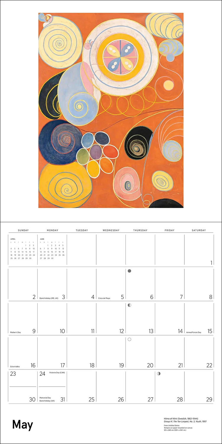Pomegranate Hilma af Klint 2027 vægkalender abstrakt kunst