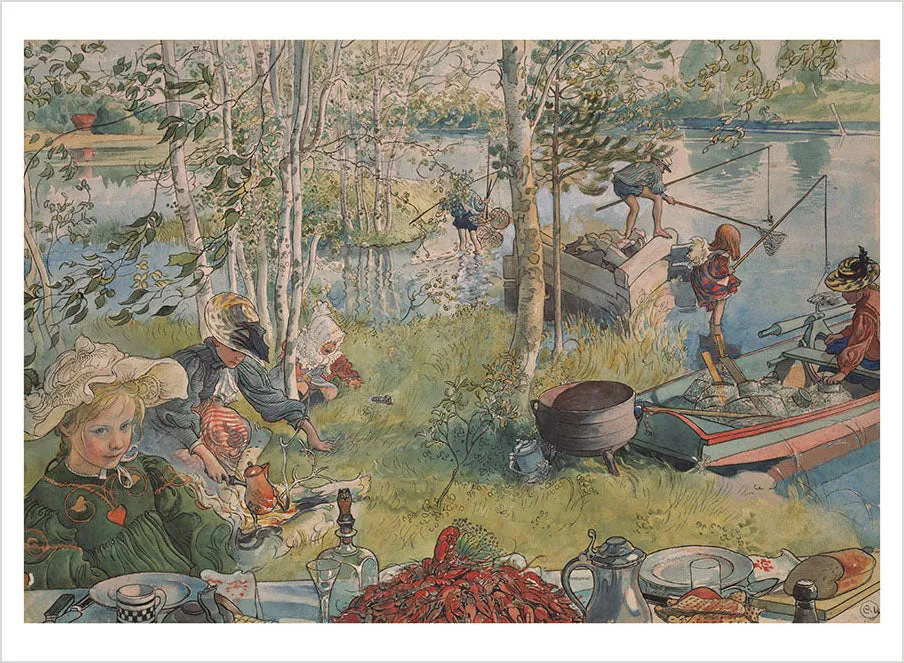 Pomegranate Carl Larsson postkortbog 30 kort svensk
