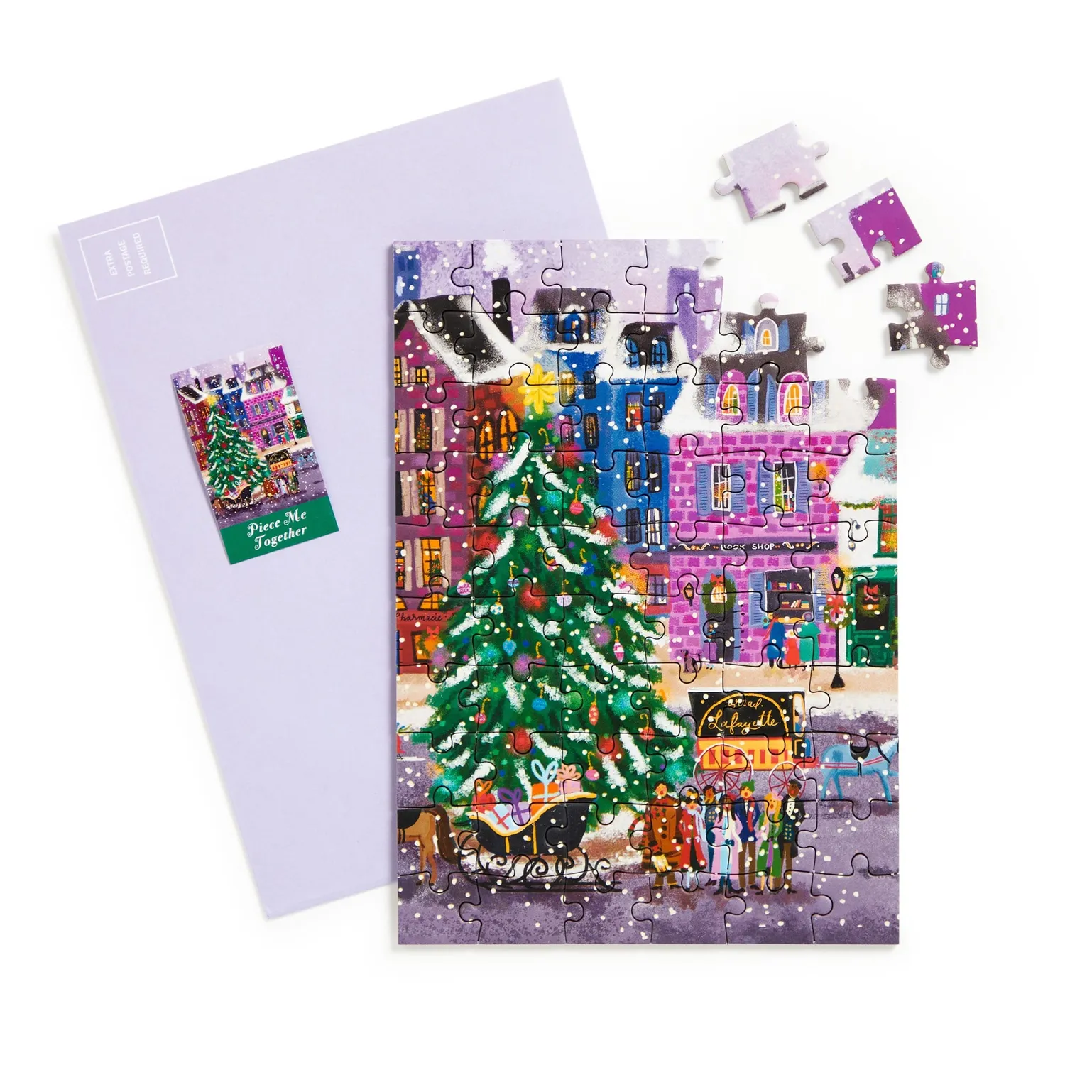Galison Joy Laforme Christmas julekort puslespil 60 brikker