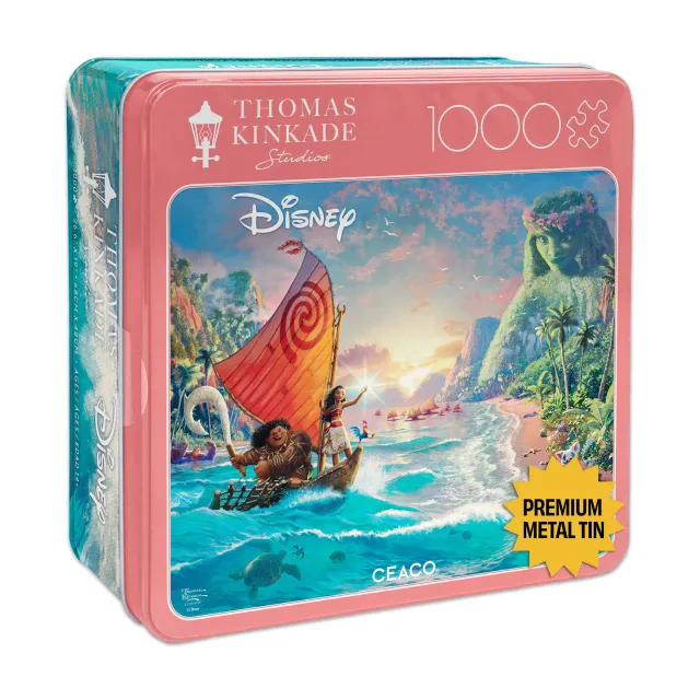 Buffalo Games Kinkade Moana puslespil 1000 brikker metaldåse