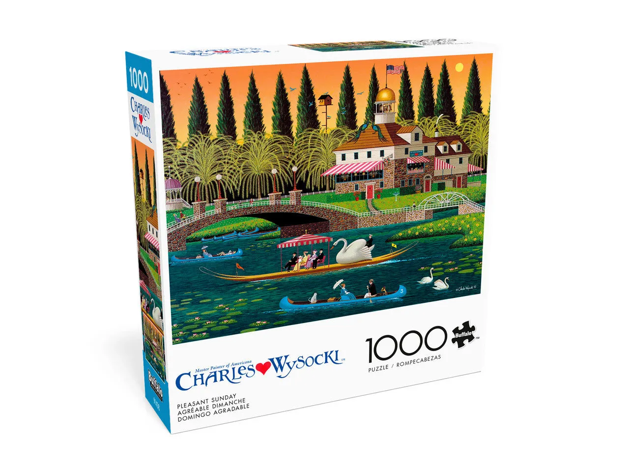 Buffalo Games Pleasant Sunday puslespil 1000 brikker flod
