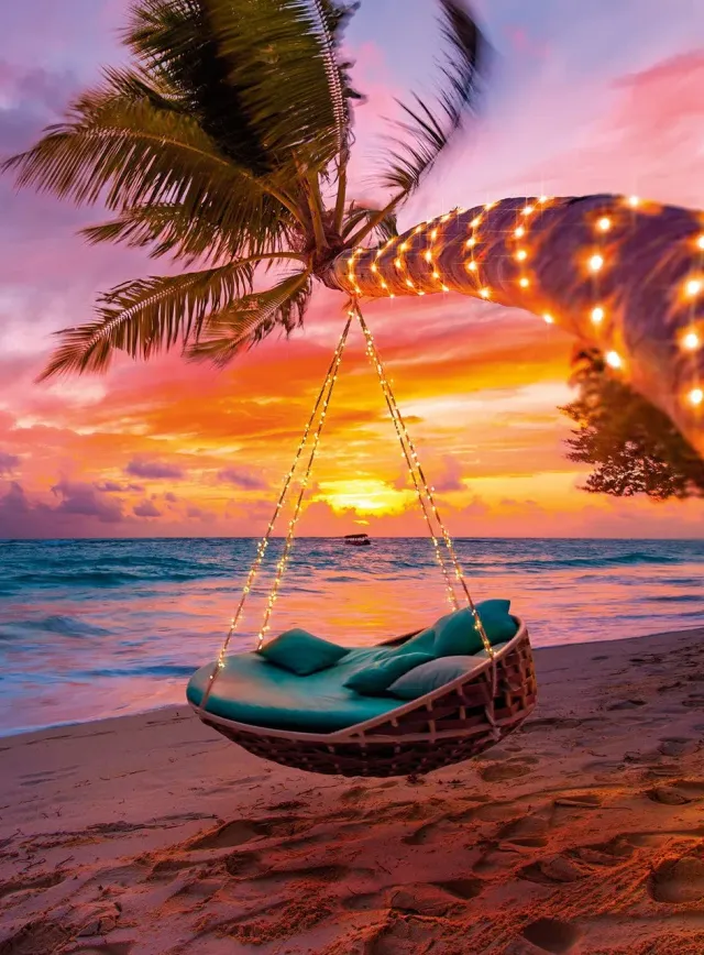 Buffalo Games Blanc Maldives Sunset puslespil 300 brikker solnedgang