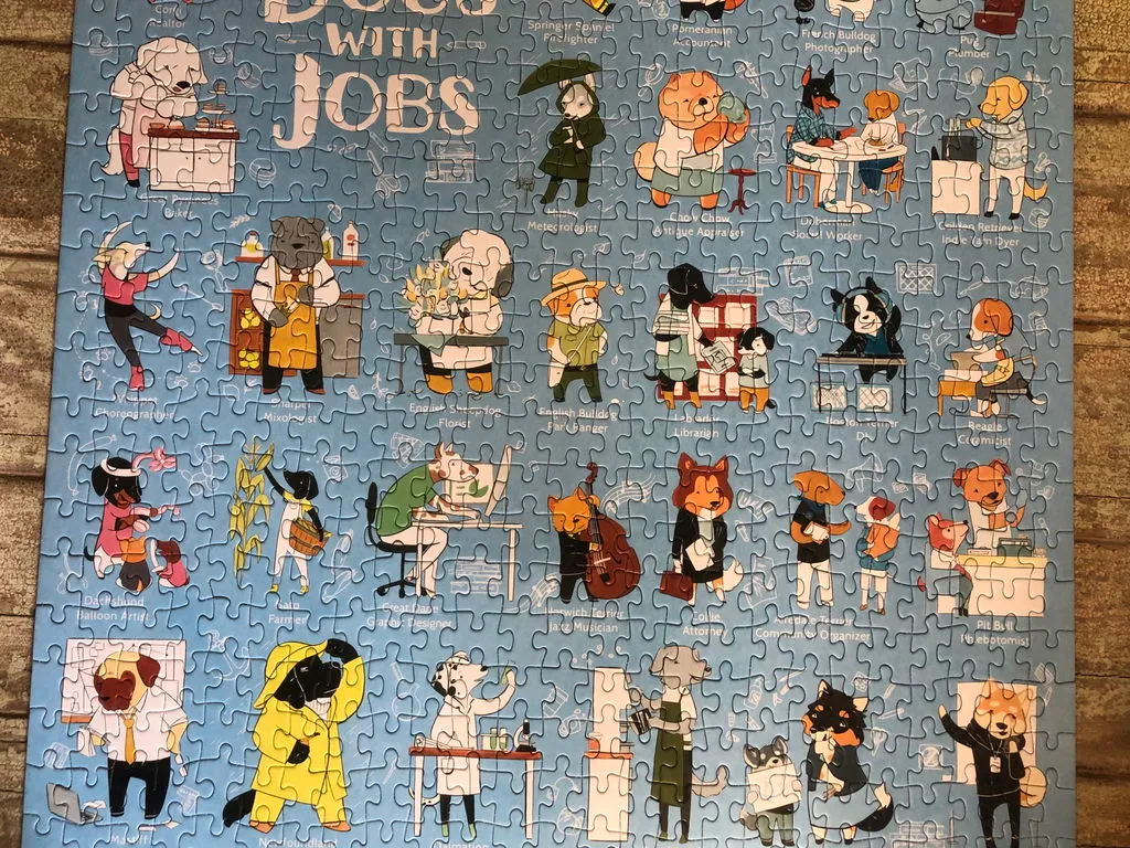 Galison Dogs With Jobs puslespil 500 brikker hunde