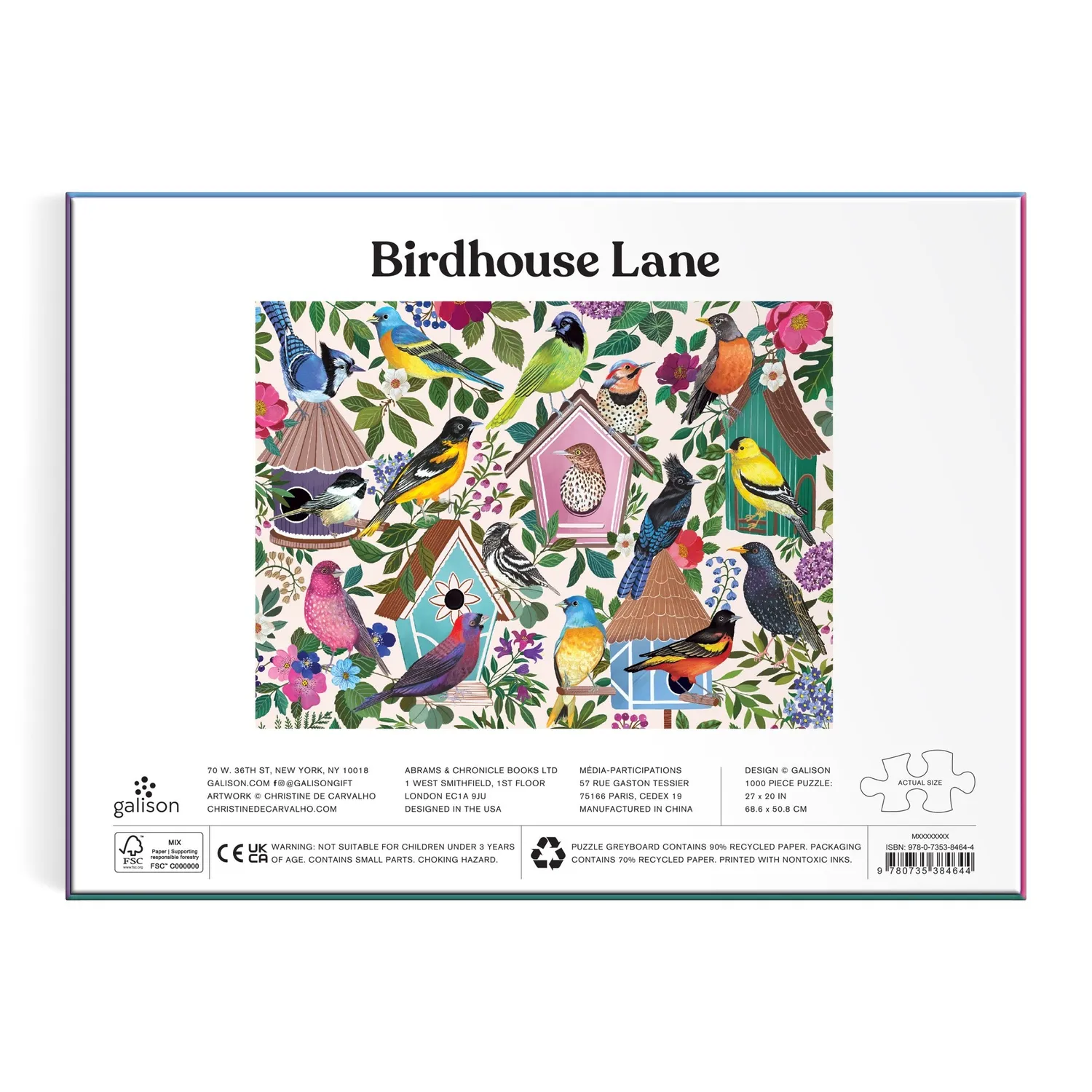 Good Puzzle Co. Birdhouse Lane puslespil 1000 brikker fuglehuse