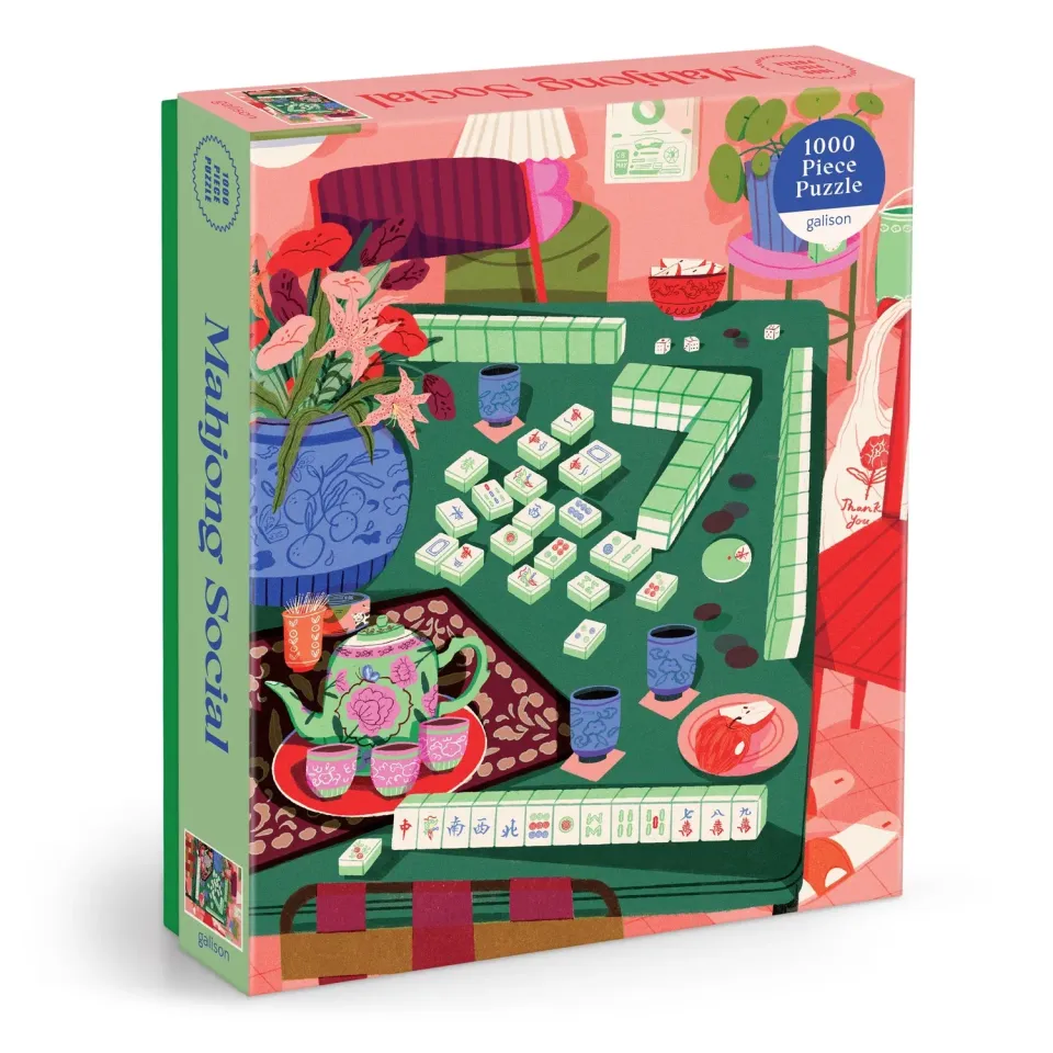 Good Puzzle Co. Mahjong Social puslespil 1000 brikker spilmotiv