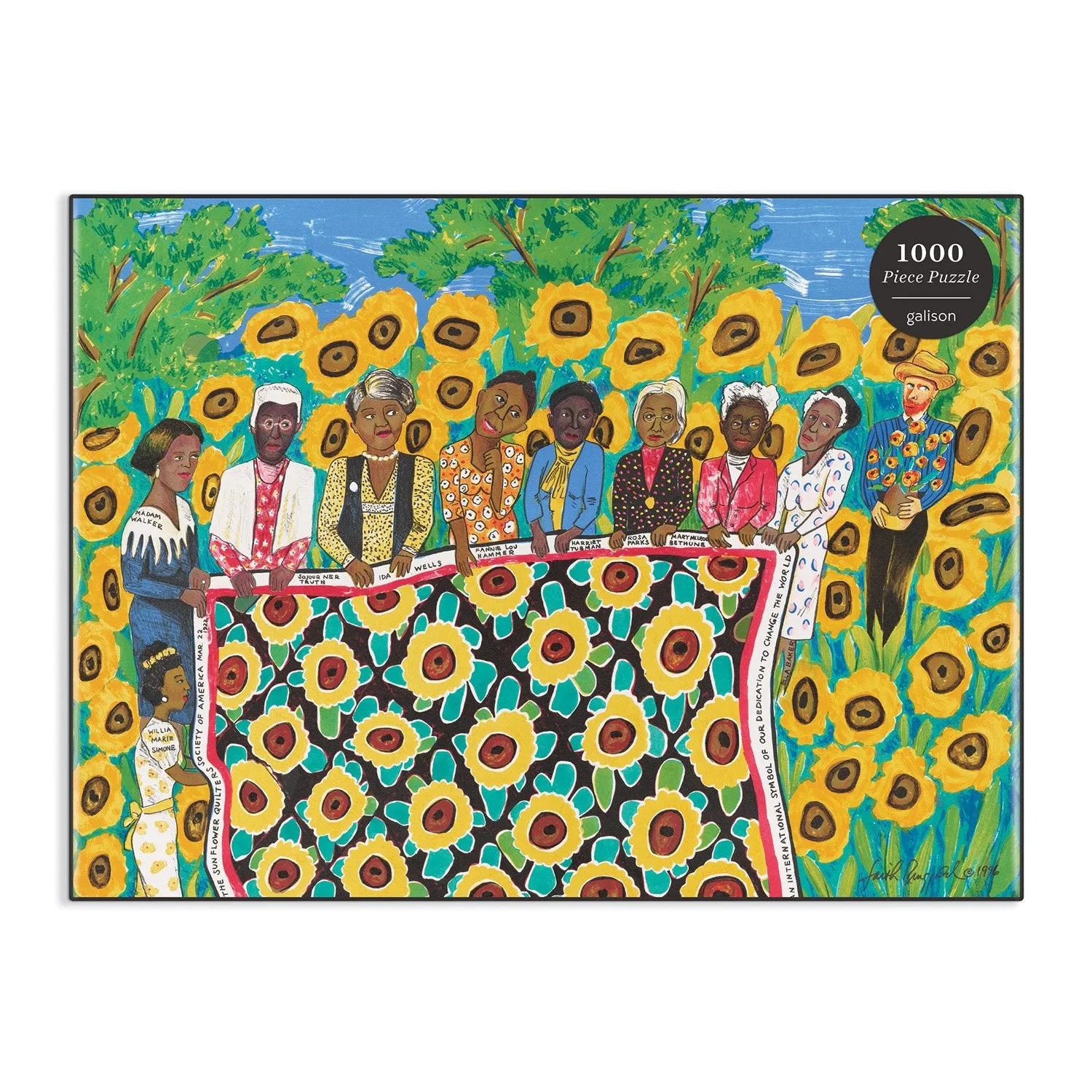 Galison Faith Ringgold Sunflower Quilting Bee puslespil 1000 brikker kunst