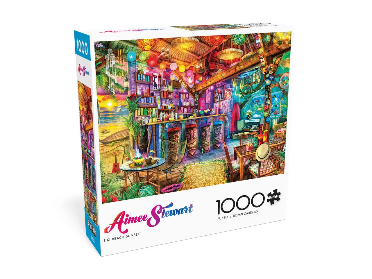 Buffalo Games Tiki Beach Sunset puslespil 1000 brikker strand