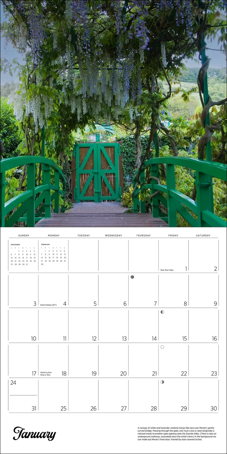 Pomegranate Monet's Passion Giverny 2027 vægkalender have