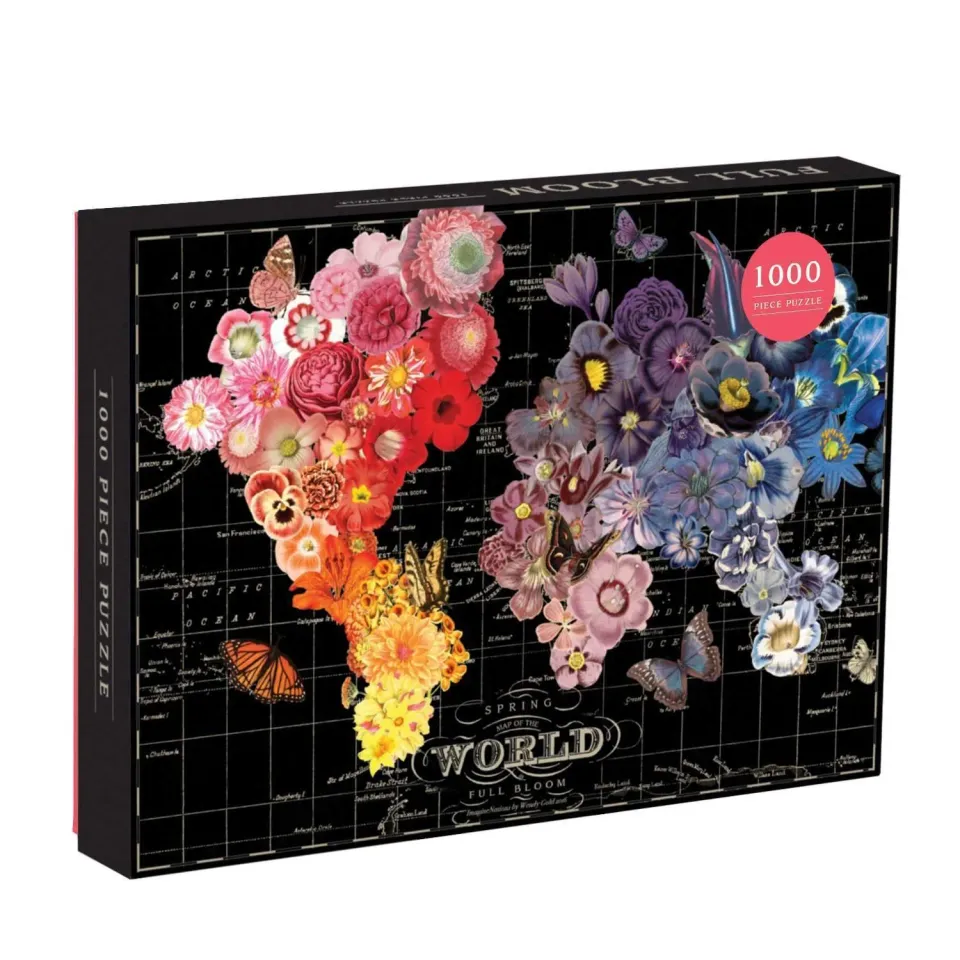 Galison Wendy Gold Full Bloom puslespil 1000 brikker blomster